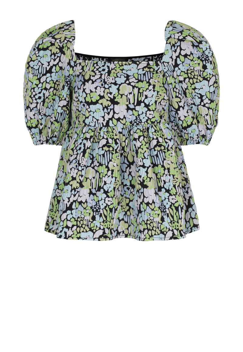 Kinsley Blouse | Abstract Evening Floral
