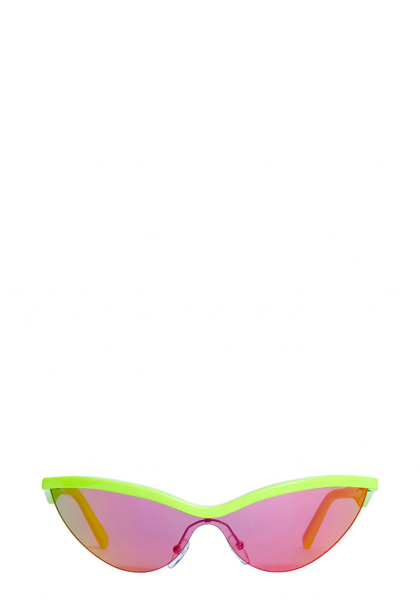 Cat Shield Sonnenbrille | Lime Pink