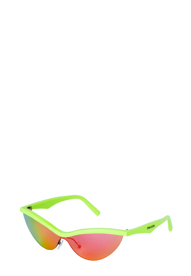 Cat Shield Sunglasses | lime pink