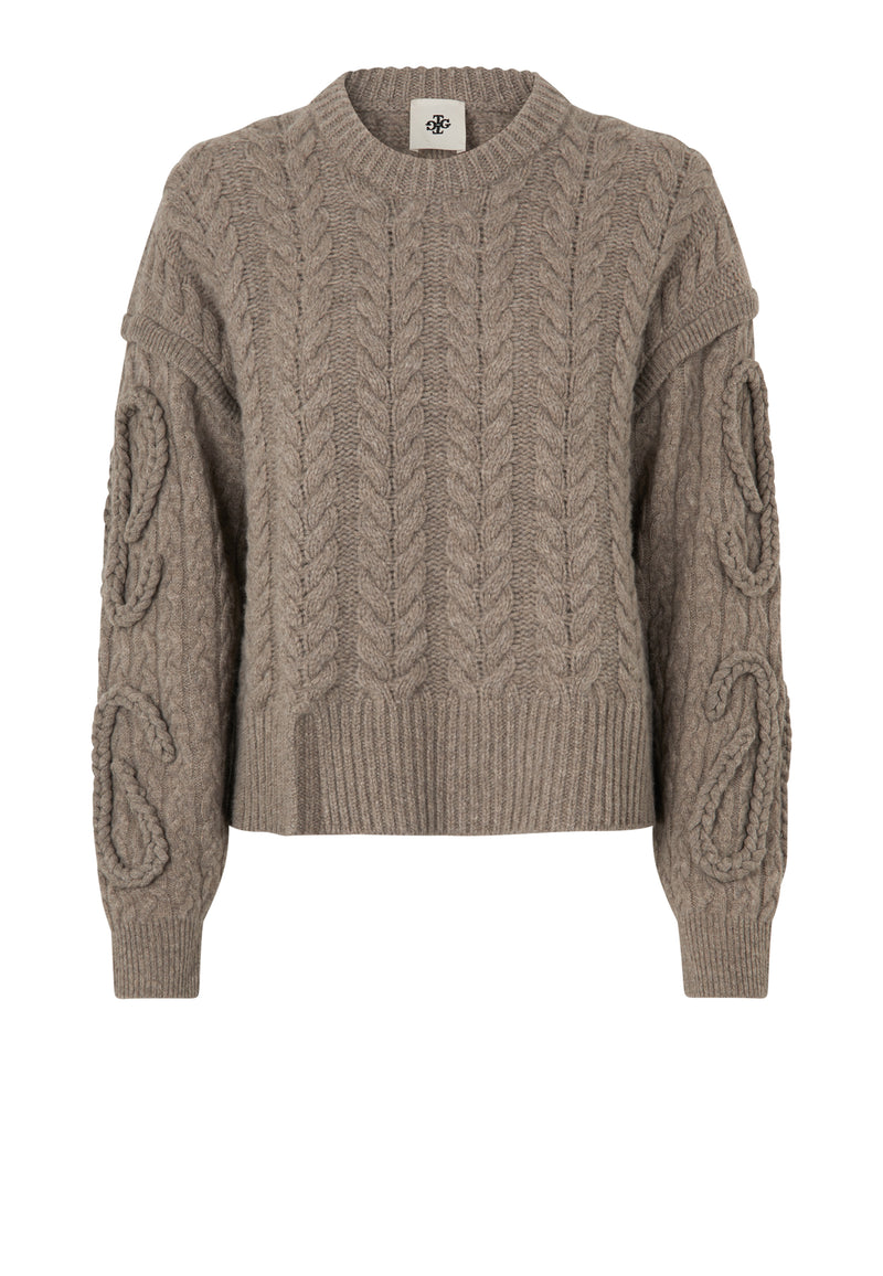 Canada Cable Strickpullover | Hazelnut