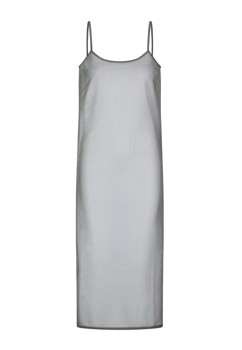 Neptune Long Slip Dress | Silver