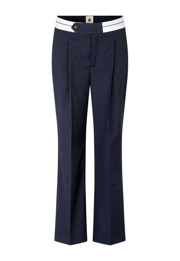 Pluto Pleated Trousers | midnight blue