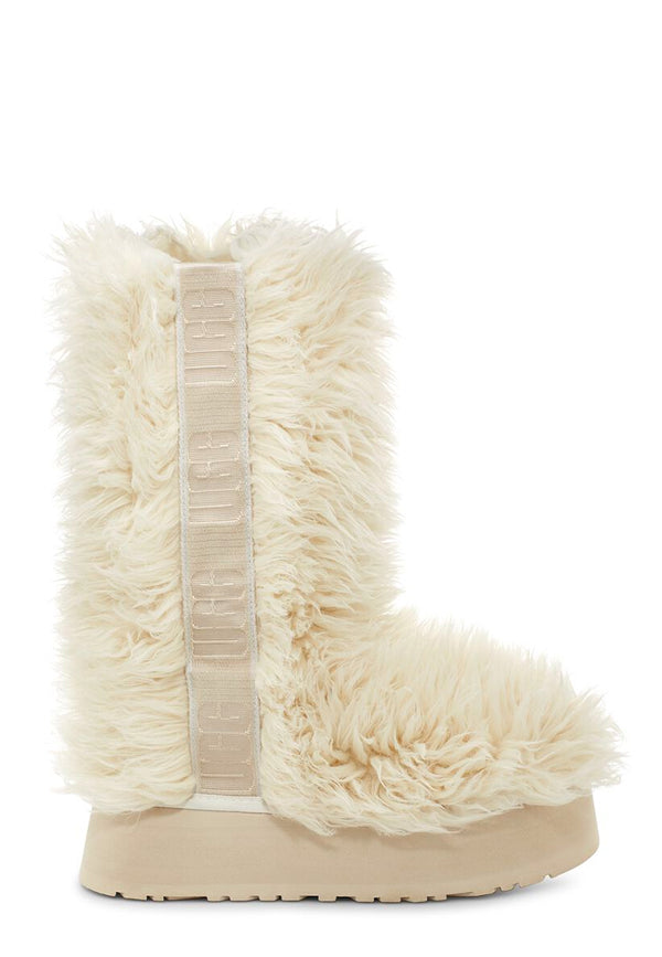 Sustainable Fluff Momma Tall Boot | White