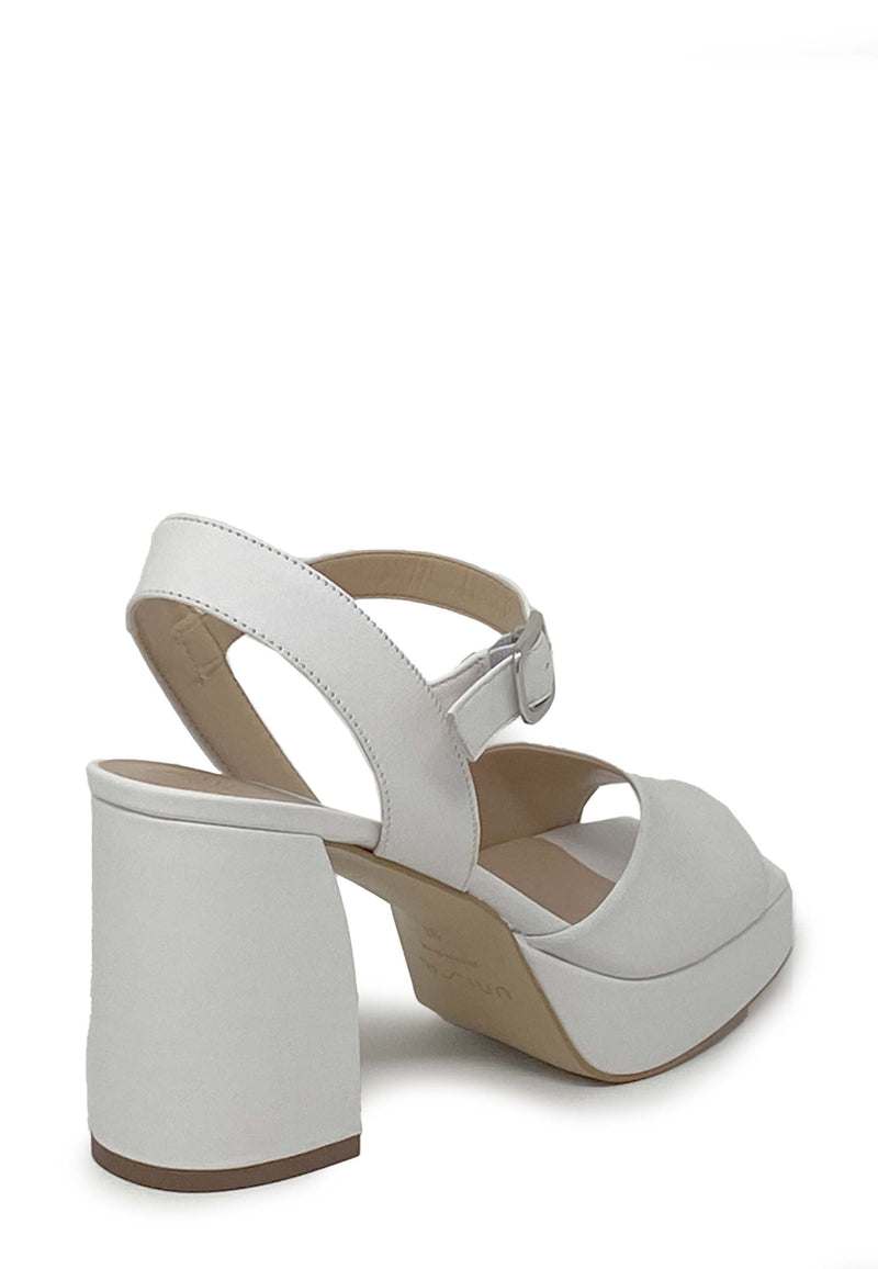 Odran high heel sandal | White