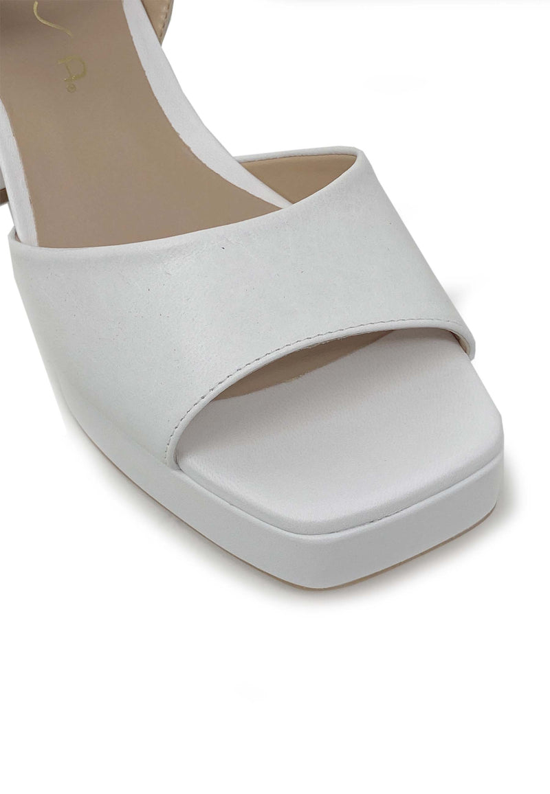 Odran sandal med høj hæl | hvid