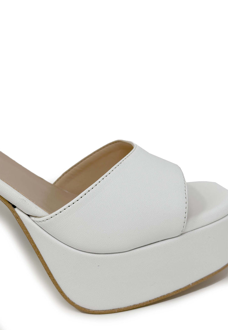 Usual high heel sandal | White