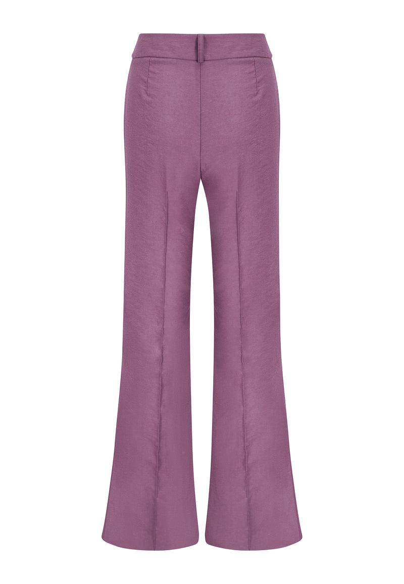 Flared Bundfaltenhose | Grape
