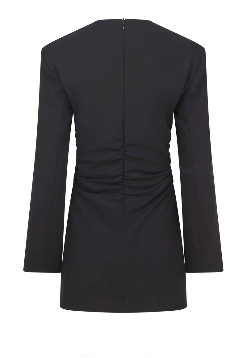 Ruched Kjole | Sort